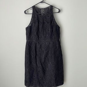 Lace J.Crew black cocktail dress